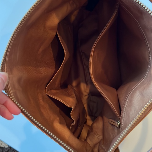 Fossil Molly pebbled leather shoulder bag in camel, new no tag - Picture 12 of 12